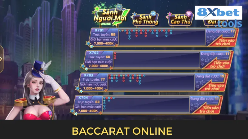 Baccarat online Game bài hấp dẫn được yêu thích tại 8xbet