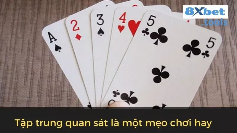 Cách chơi xì dách - Tập trung quan sát 