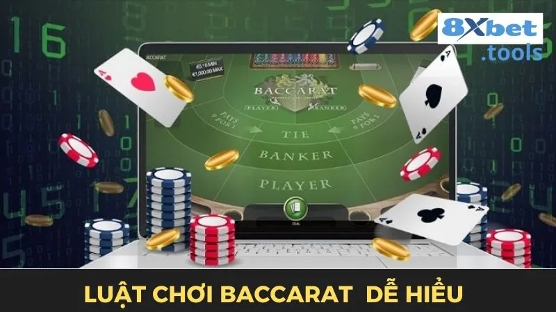 Luật chơi game baccarat tại 8xbet rất dễ hiểu