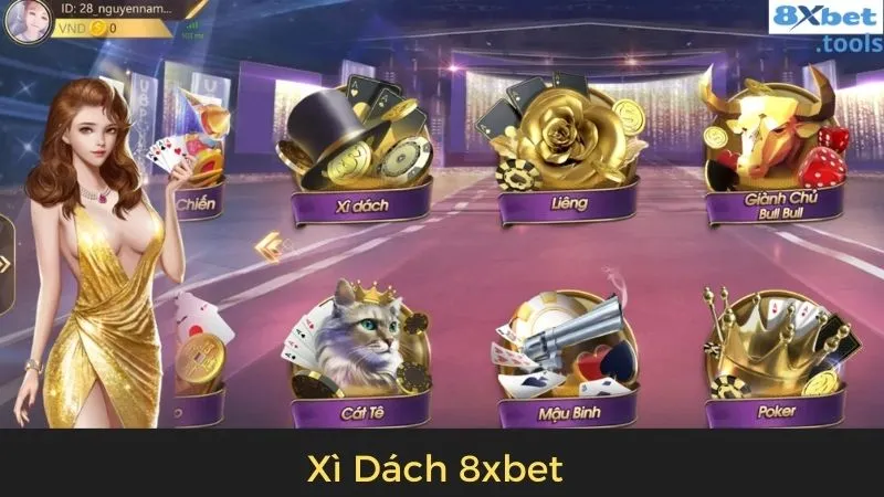 Xì dách 8xbet - tựa game giải trí cực hot